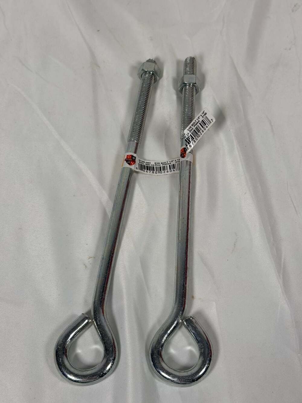 National Hardware Silver Eye Bolt 1/2 x 12 Zinc Plated 300 Lb